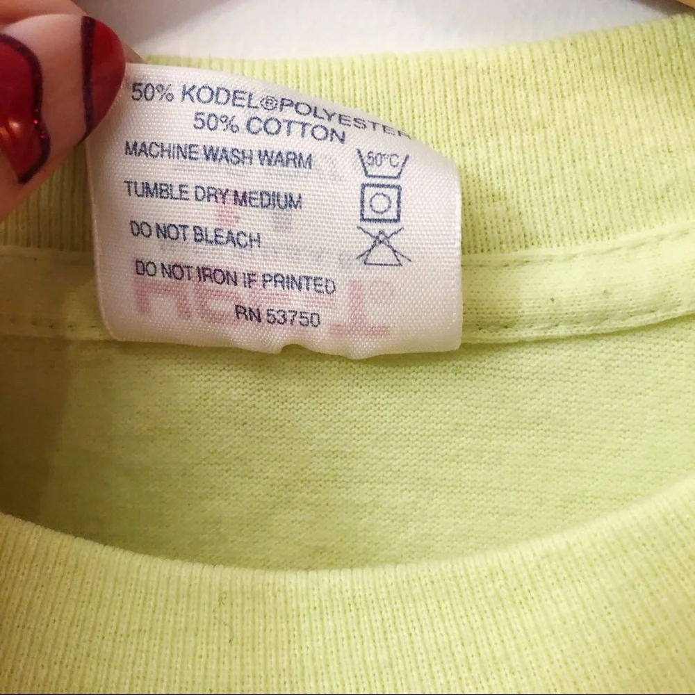 Hef-T Tee Jays Vintage Neon Yellow Monkey Graphic Tee - Picture 4 of 5